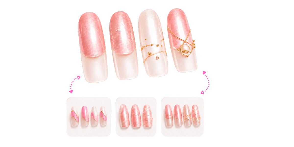 Pink ombre nail design